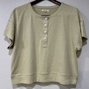 rag & bone Light Olive Short Sleeve Top
